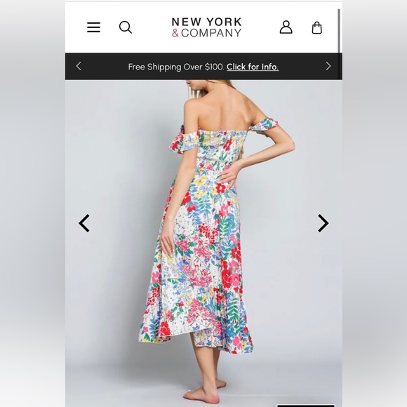 NWT! NY&Co Floral High Low Dress, size S - Picture 11 of 11